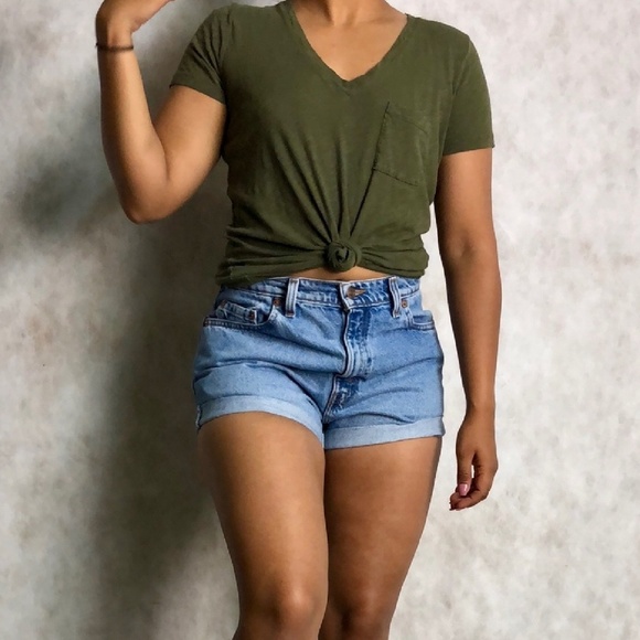 Madewell Tops - SOLD Madewell Army Soft Cotton Tshirt V Neck